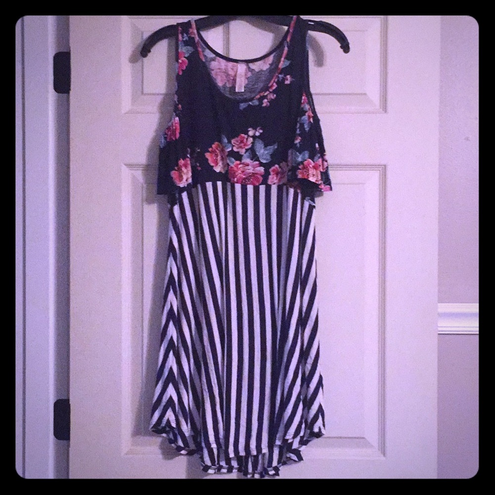 Floral Cold Shoulder Dress